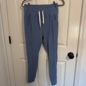 HALARA Blue Track Pants with White Drawstring